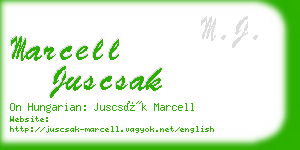 marcell juscsak business card